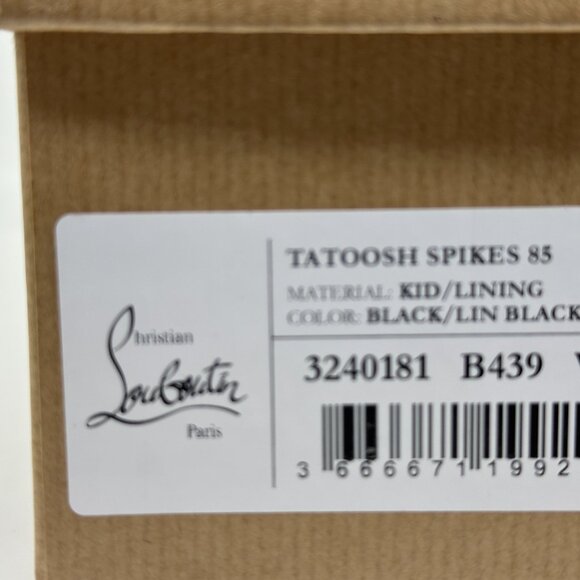 Christian Louboutin TATOOSH SPIKES 85 Leather Mule Slide Sandal Heels Shoes - Picture 16 of 16